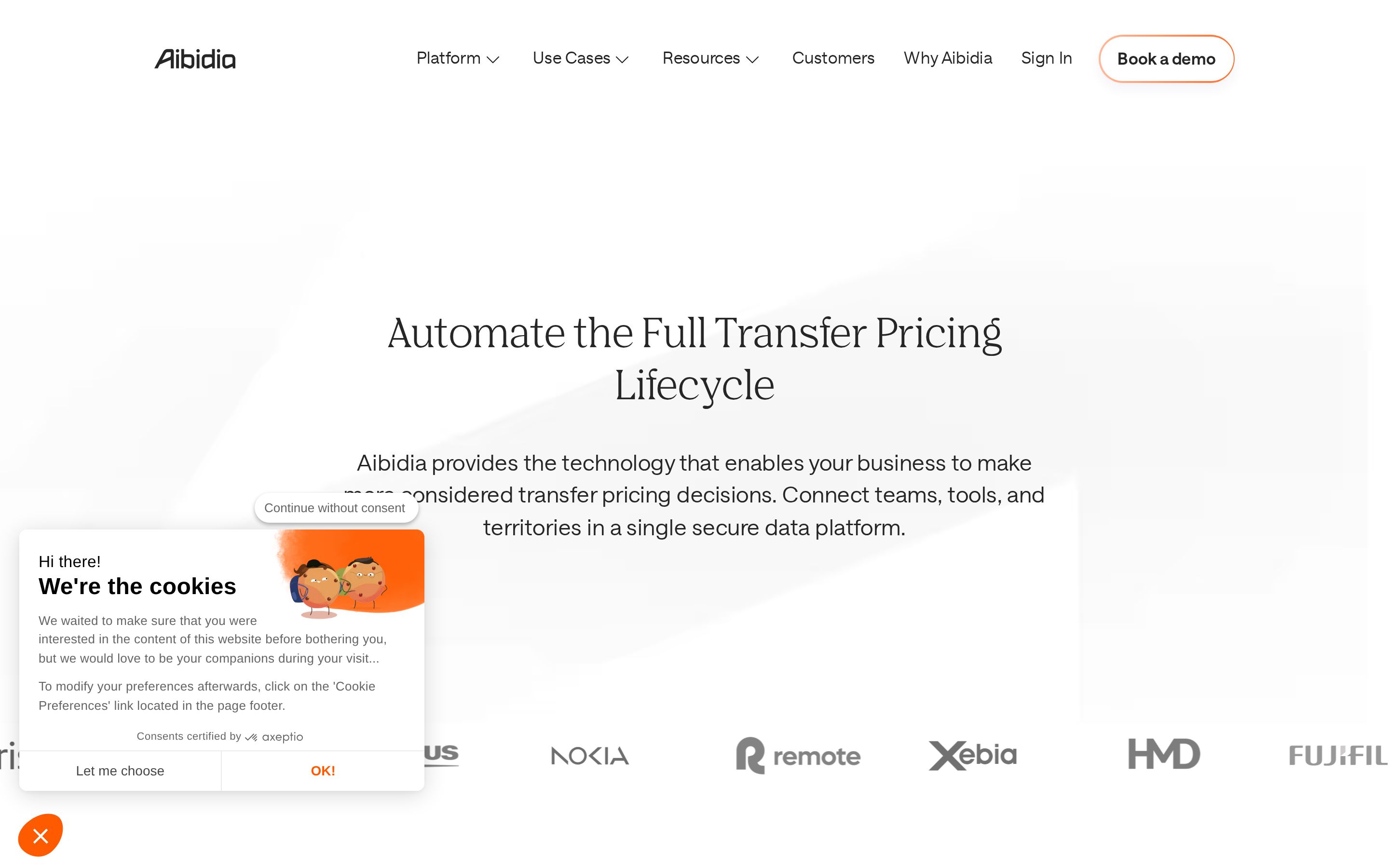 Aibidia desktop homepage